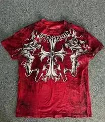 MMA Elite Y2K esthétique bleu Iris fleur impression numérique t-shirt unisexe Streetwear coton surdimensionné