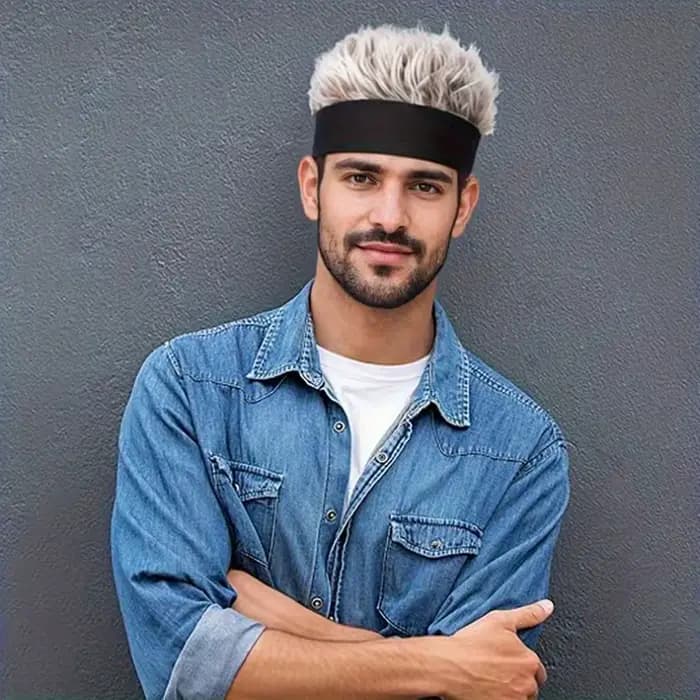 Bonnet hip-hop en faux cheveux pour hommes
