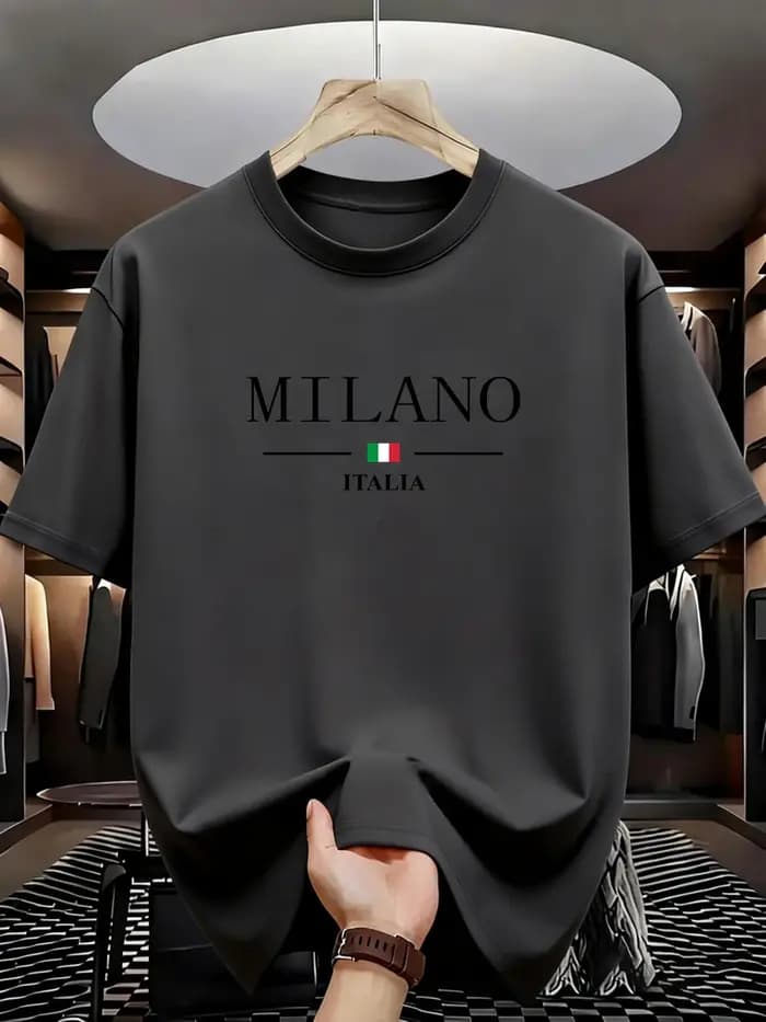 T-shirts pour hommes à col rond en polyester respirant