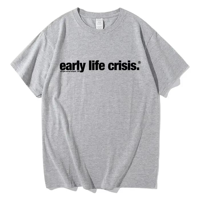 T-shirt Nettspend Early Life Crisis Same 2025 – Vêtements tendance homme/femme en coton