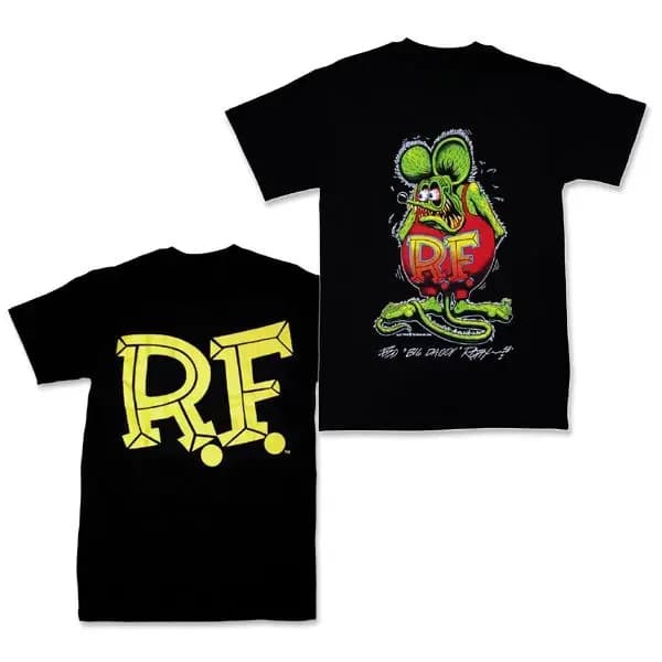 T-shirt en coton à motif graphique 2026 Motorcycle Rat Monster Vintage Modified Car Culture pour Hommes et Femmes