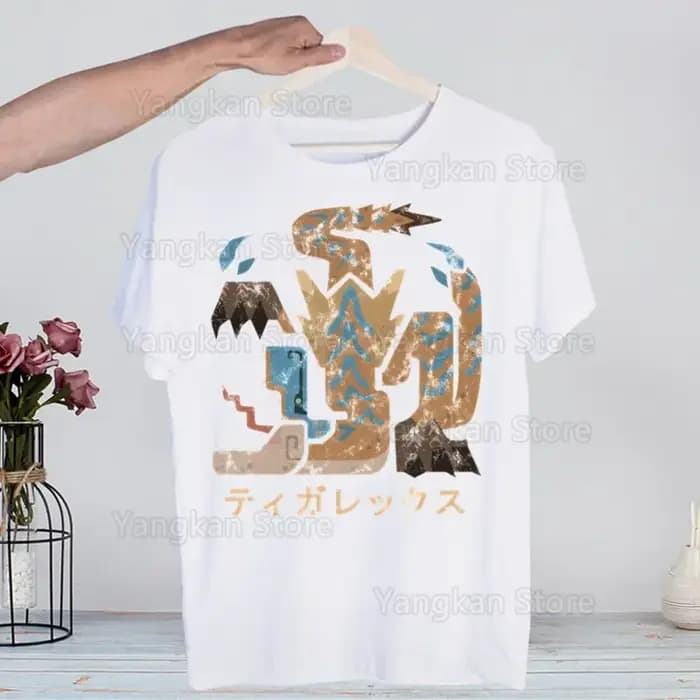 Monster Hunter chemise nouveauté Harajuku hommes T-shirt imprimé unisexe à manches courtes