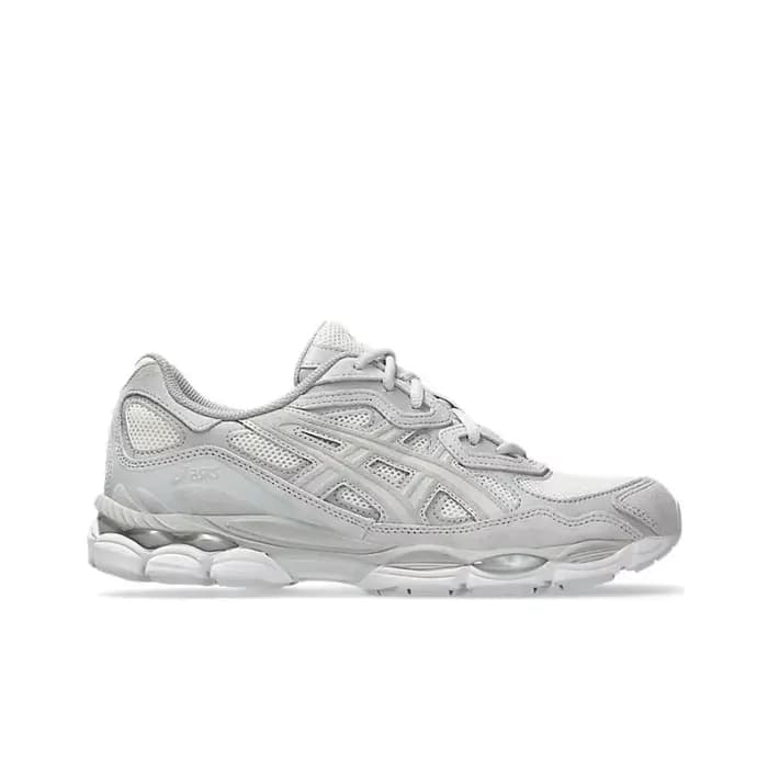 POIZON Asics GEL NYC Chaussures de course décontractées basses unisexe gris blanc 1203A663101