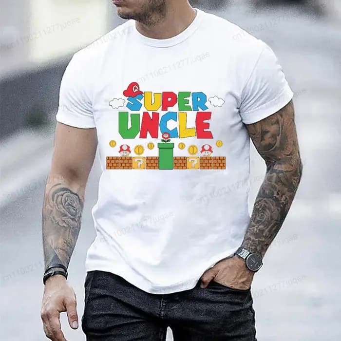 T-shirt Super Uncle pour homme