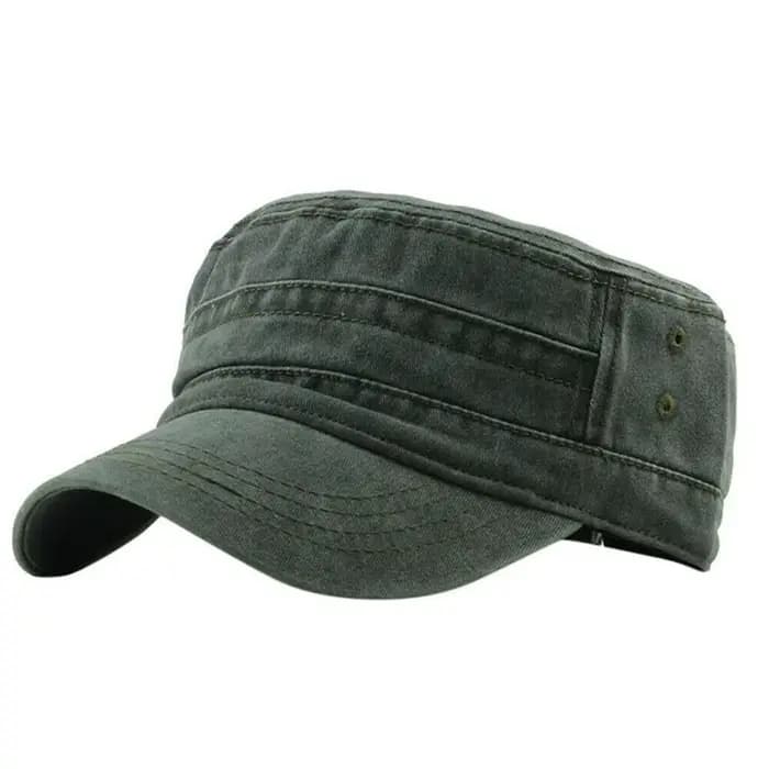 Casquette plate de l'armée en coton pur pour homme, grande tête, casquette de Baseball d'extérieur,