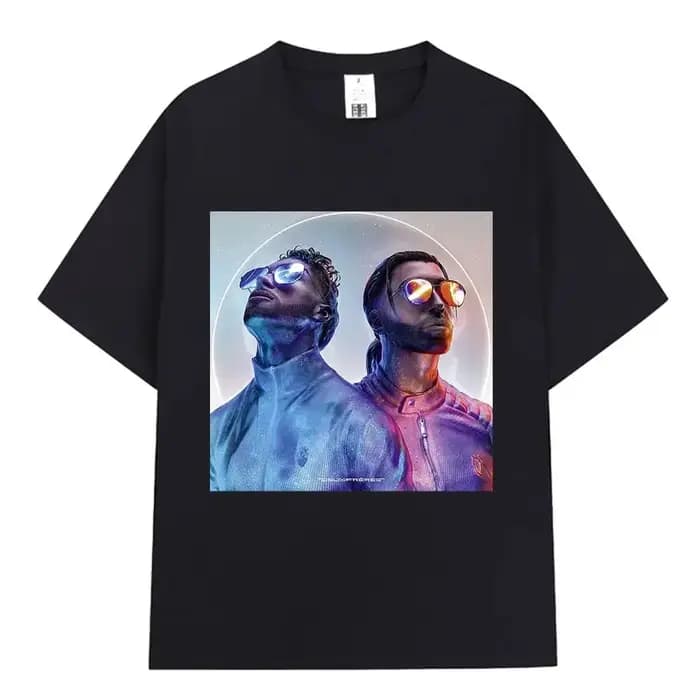 T-shirt imprimé motif chanteur de rap français PNL Le Monde Chico