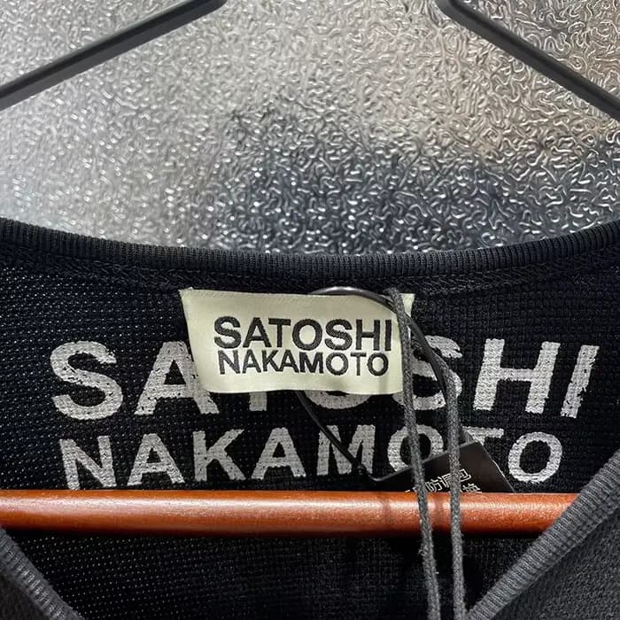 T-shirt à manches longues avec logo classique Satoshi Nakamoto pour hommes et femmes