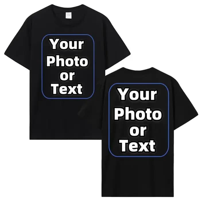 T-shirt personnalisé Faites votre conception Logo Texte Coton