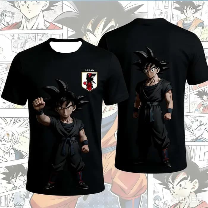 T-shirt graphique DBZ Chibi & Goku musclé