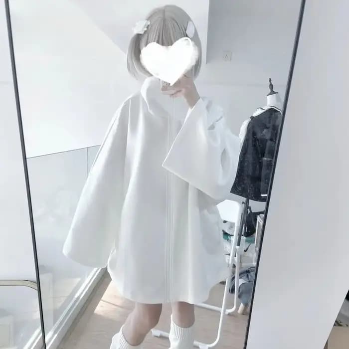 2025 Ropa Mujer Streetwear manteau pour femmes japonais Y2k vêtements mode blanc fermeture éclair