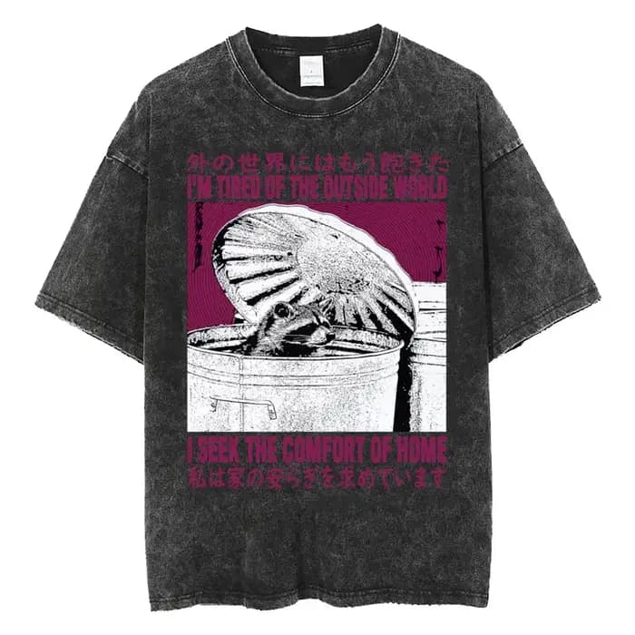 Les horreurs n'est jamais fini mais je me rendre idiot T-shirt drôle Style japonais grenouille rétro lavé