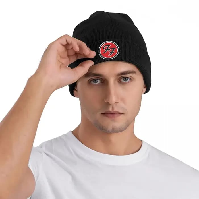 FOO FIGHTERS-Bonnet artificiel astique avec Logo Officiel pour Homme et Femme