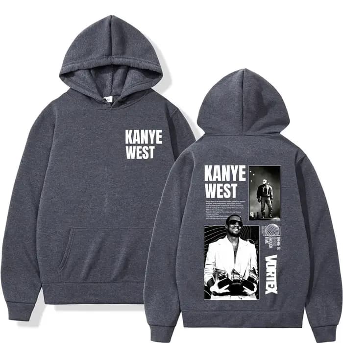 Sweat-shirt à capuche imprimé Rapper Kanye West Tour 2026 pour hommes et femmes