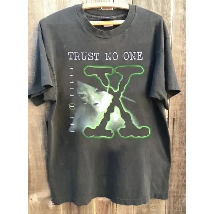 NOUVEAU VÊTEMENT T-shirt à manches courtes The X Files Trust No One pour hommes et femmes, T-shirt v