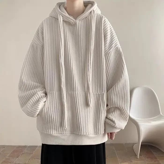 Sweat à capuche en velours côtelé Wstring pour homme
