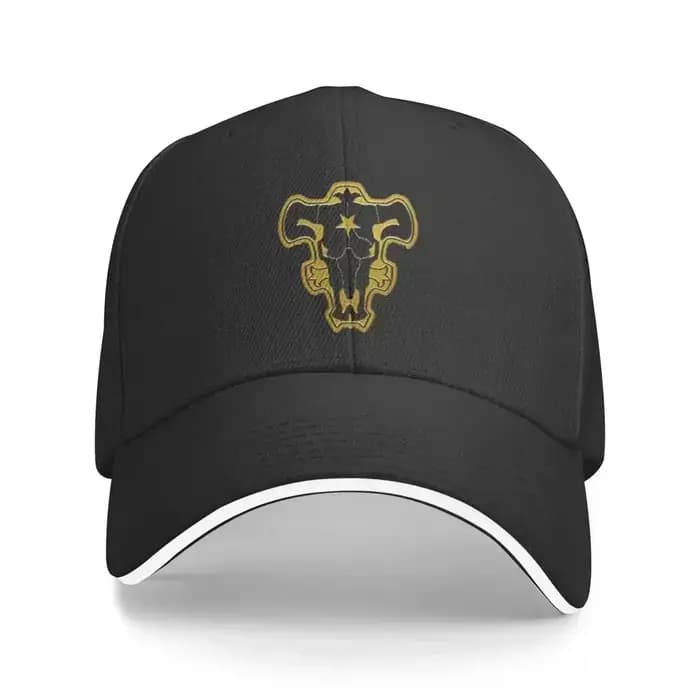 Casquette Black Clover Fanart Of Black Bulls Emblem, casquette de baseball décontractée à la mode, chapeau réglable, chapeau Hip Hop personnalisable polychromatique