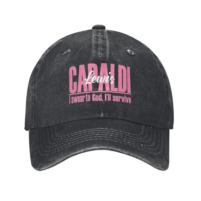 Chanteur Lewis C-Capaldi World Tour 2025 Sun Casquette de baseball Mode Unisexe Hommes Lavé Gym en p