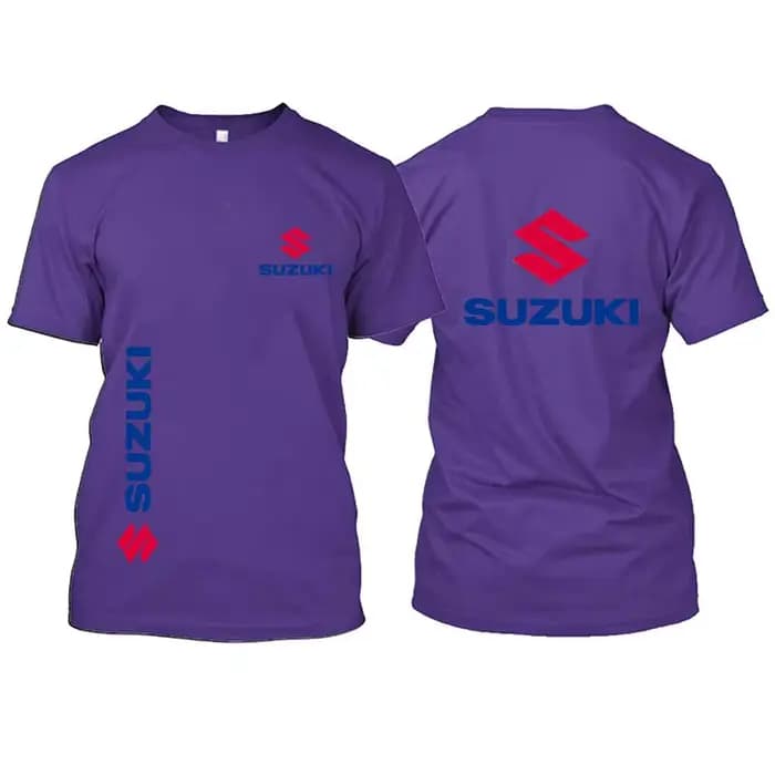 T-shirt d'été en pur coton pour hommes et femmes avec logo Suzuki pour compétition moto et sortie décontractée extérieur