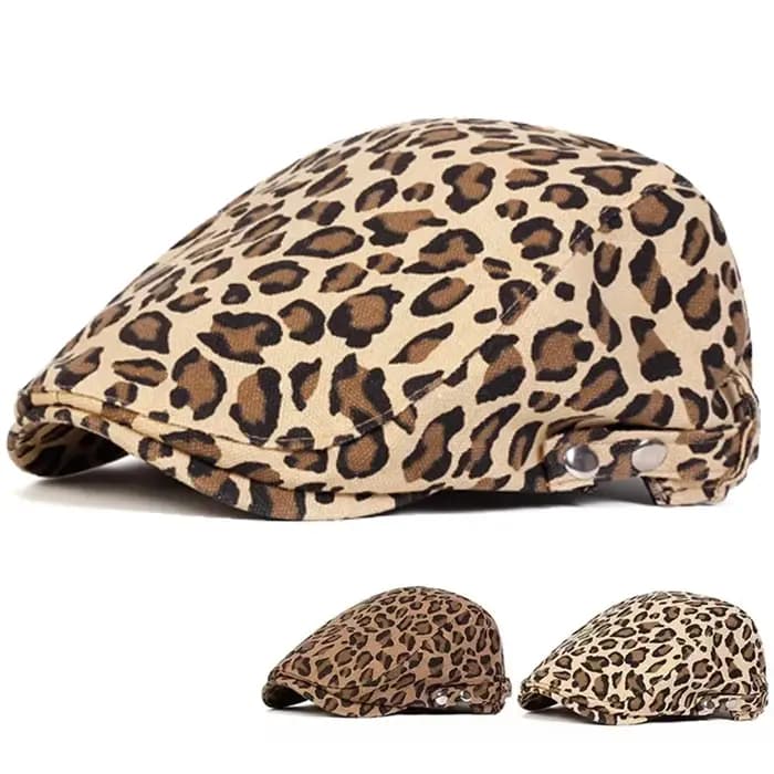 Casquettes unisexes à imprimé léopard