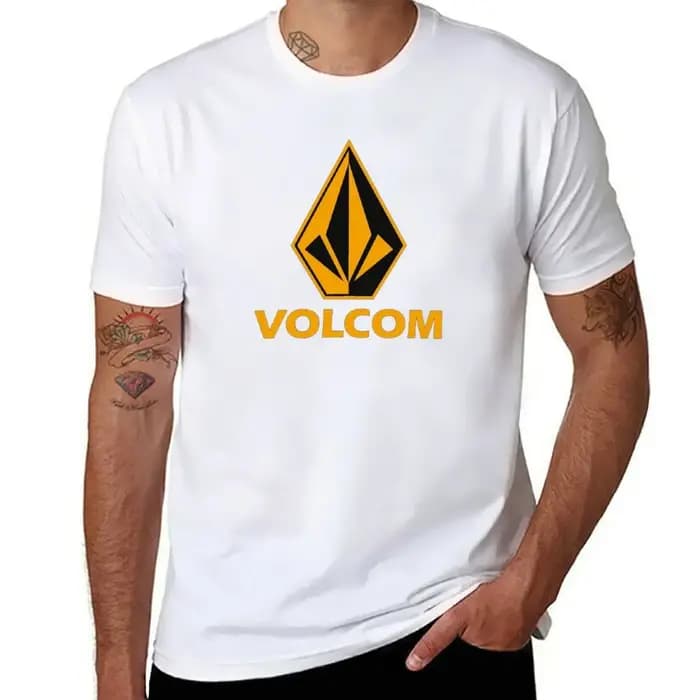 T-shirt vintage avec logo volcom pour hommes
