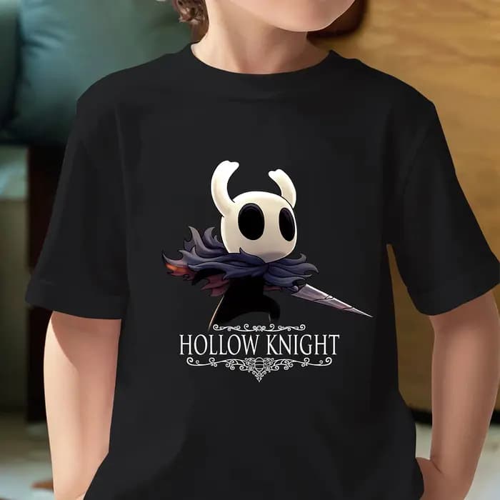 T-shirt Hollow Knight pour filles, t-shirt d'été à manches courtes pour garçons, décontracté, respirant, imprimé dessin animé Silksong, t-shirt pour enfants