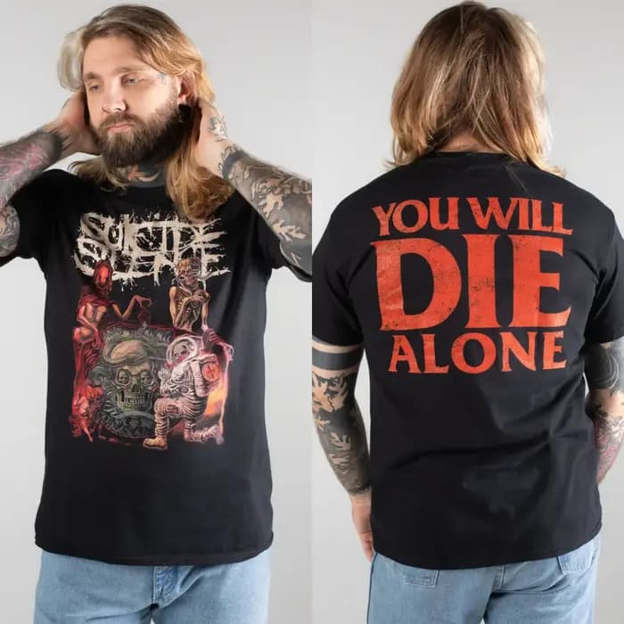 T-shirt en coton unisexe à manches courtes avec motif Suicide Silence