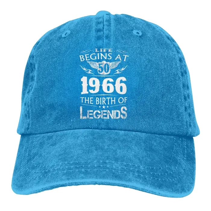 La vie commence à 50 - 1966 La naissance d'ATIONS se termine Casquette de baseball pour hommes 50 ans Born en 1971