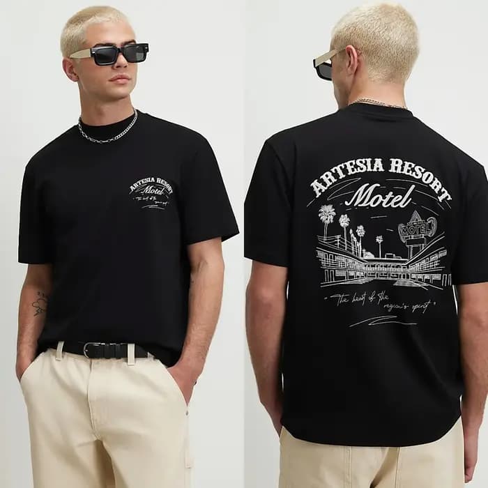 T-shirt en coton blanc surdimensionné St Tropez