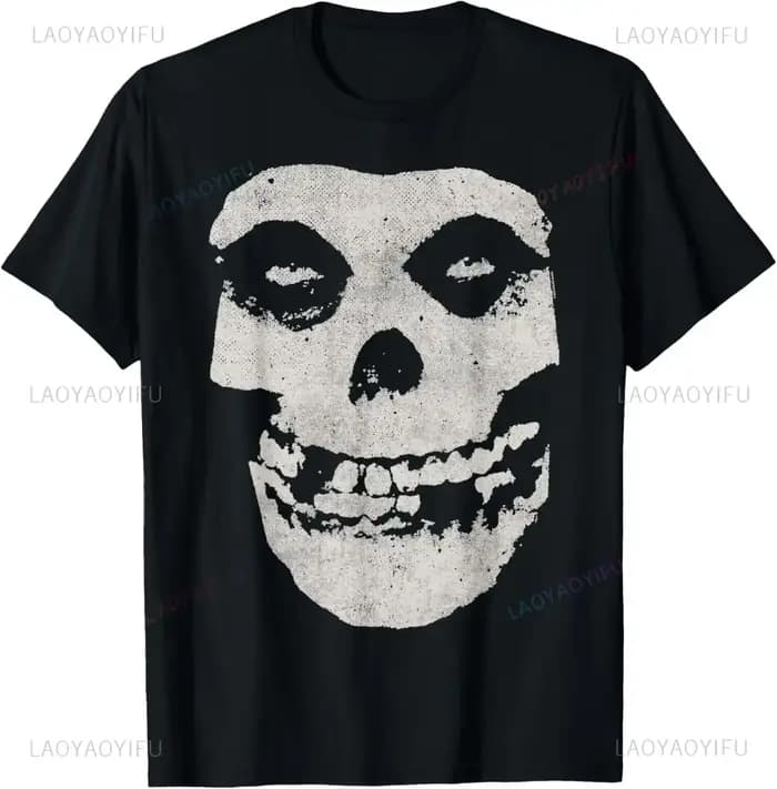 Summer Misfits T-Shirt crâne en détresse unisexe pour hommes femmes-Vintage gothique Streetwear surd