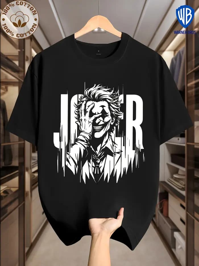 T-shirt Joker à manches courtes pour hommes et femmes au printemps, en été, en automne et en hiver, cadeau de Noël