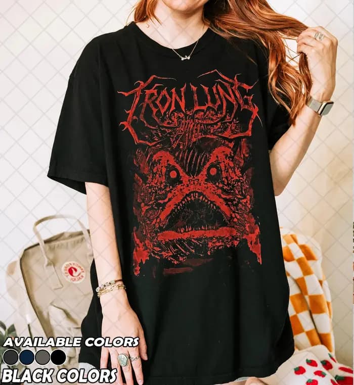 T-shirt rétro des années 90 Iron Lung sur le thème des films d'horreur