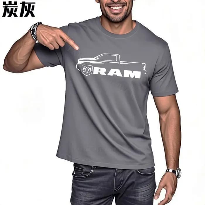 T-shirt homme adulte nouveaux Teeshirts Ram Logo sur chemise à manches courtes grande taille