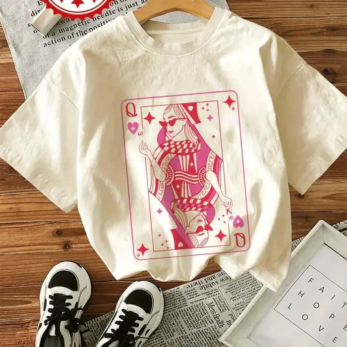T-Shirt à manches courtes et col rond pour femme