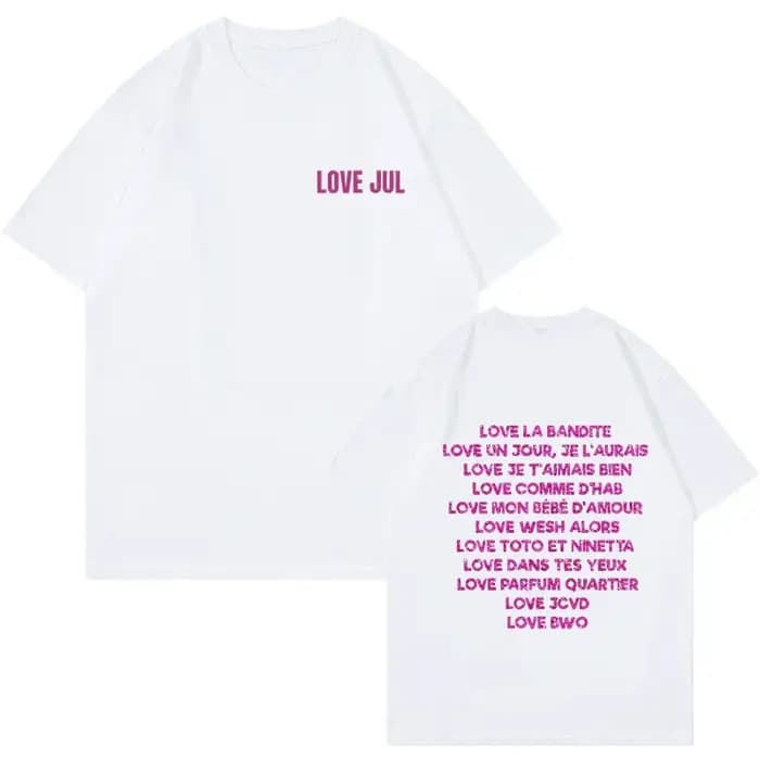 2025 offre spéciale amour Jul Harajuku t-shirts hommes femmes Pop musique T-shirt mode