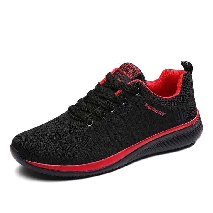 Baskets pour hommes noir décontracté confortable tricoté chaussures de sport respirant