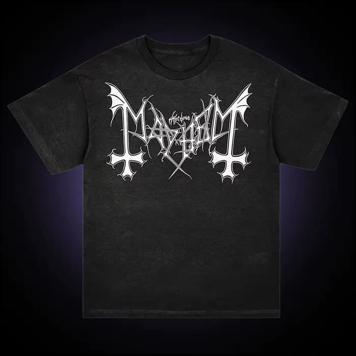Mayhem Black Metal Band T-shirt Homme Femme Décontracté Pur Coton