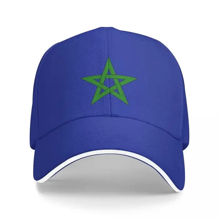Casquette de Baseball délavée avec drapeau du Marocain pour hommes