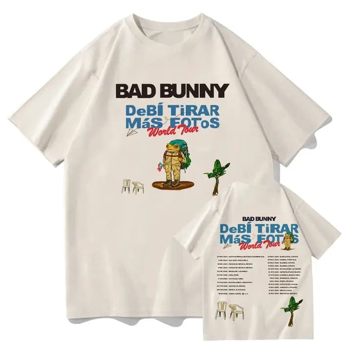 T-shirt Bad Bunny 2025-2026 World Tour - Album Debí Tirar Más Fotos - NOUVEAU