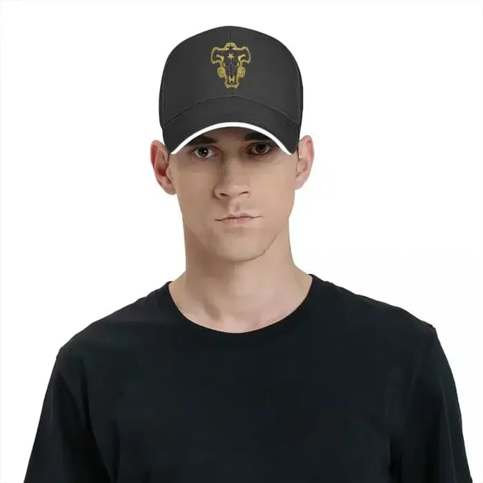 Casquette Black Clover Fanart Of Black Bulls Emblem, casquette de baseball décontractée à la mode, chapeau réglable, chapeau Hip Hop personnalisable polychromatique
