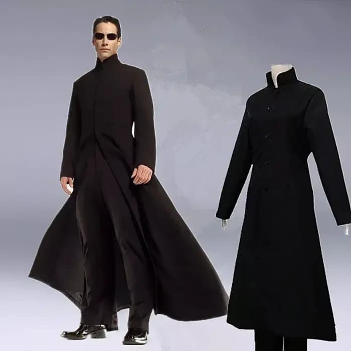 Manteau noir Matrix Neo Cosplay