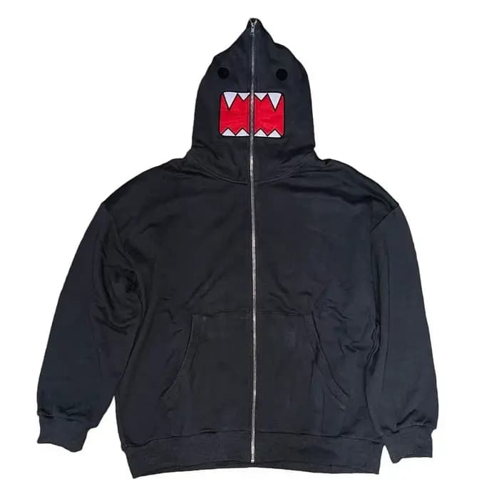 Y2k sweat à capuche nouveau Harajuku Hip-hop dessin animé imprimé pleine fermeture éclair