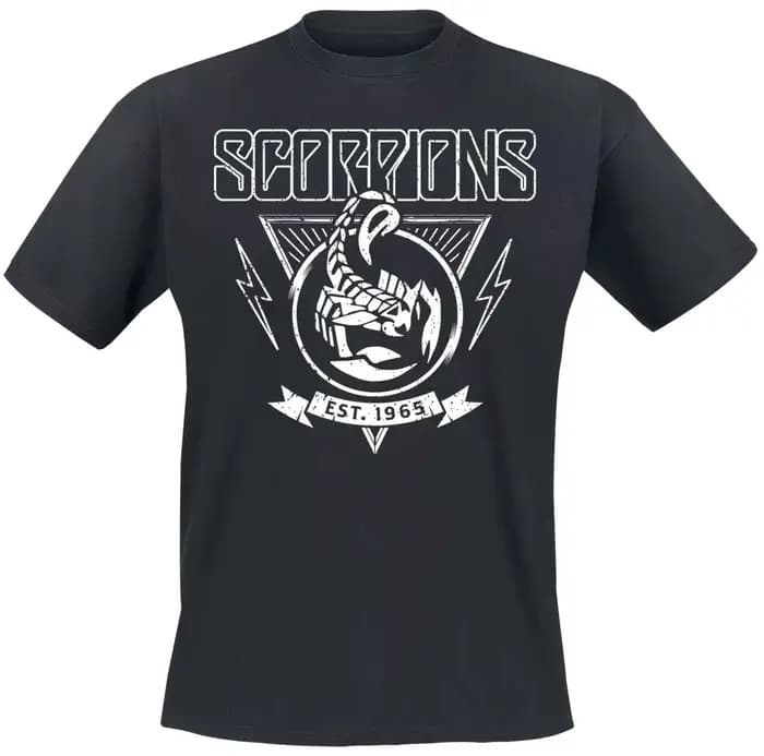 T-Shirt avec Logo triangulaire Scorpions Rock Band