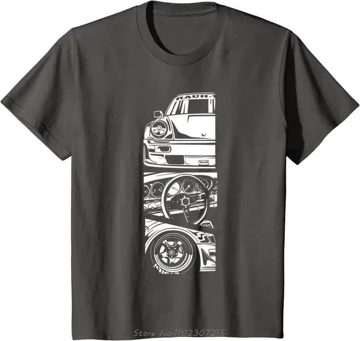 Vêtements pour hommes JDM japonais automobile rétro course surdimensionné T-shirt Tuning voiture Fitness