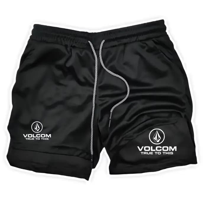 VOLCOM – short de course 2 en 1 imprimé pour hommes