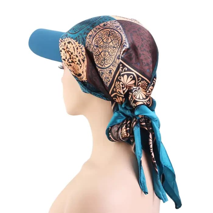 Casquette de baseball pour femme en satin imprimé