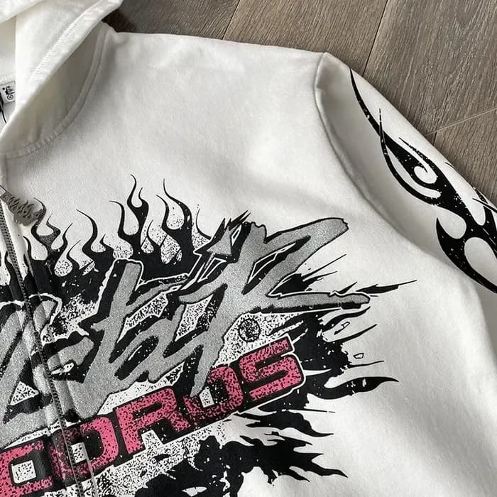 Sweat à capuche en polaire HS Flame Glitter Zip-Up Glitter