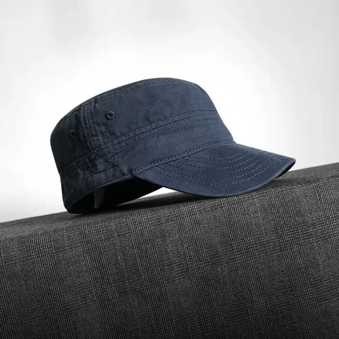 Casquette plate en coton de couleur unie pour hommes et femmes