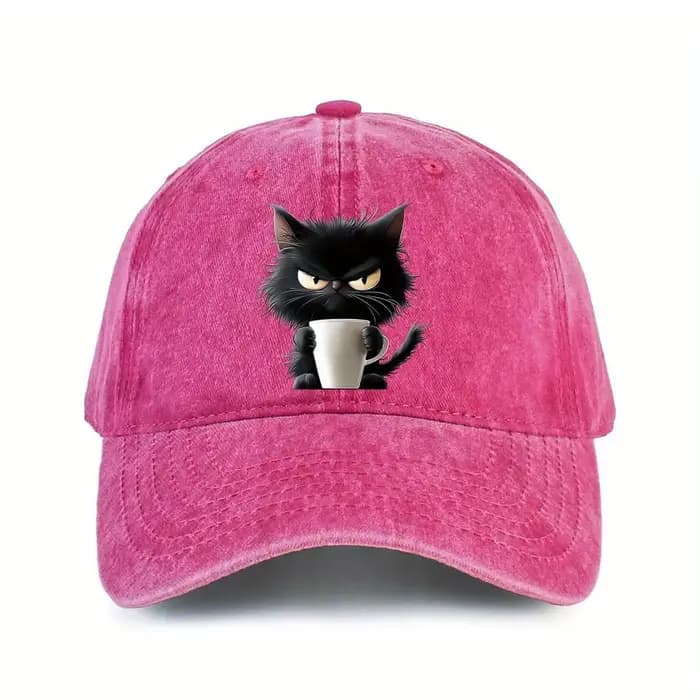 La casquette de baseball imprimée chat mignon est un incontournable pour les loisirs quotidiens