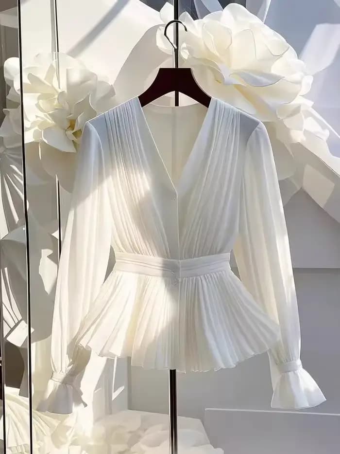 Chemise blanche de luxe pour femmes