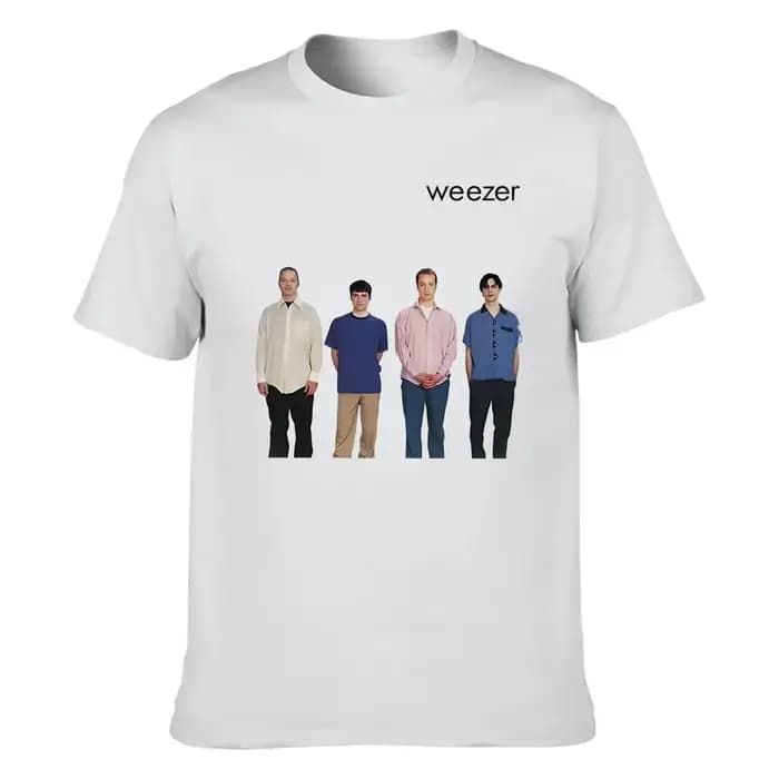 Weezer 1994 album bande impression T-shirt hommes été hip-hop rue décontracté ample T-shirt surdimensionné col rond haut à manches courtes